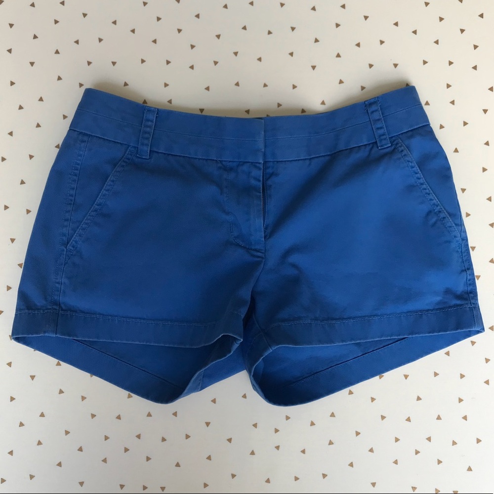 J Crew 3 inch Chino Shorts, Blue, Size 2